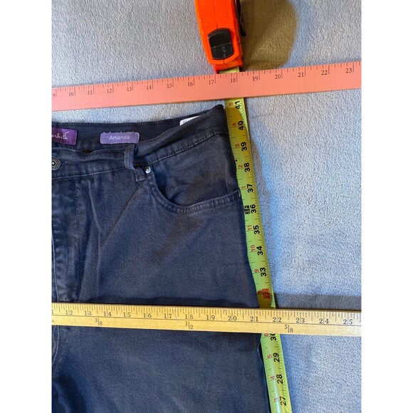 Gloria Vanderbilt, Black Denim Jeans Size 18 Average Amanda Excellent Condition - Picture 3 of 8